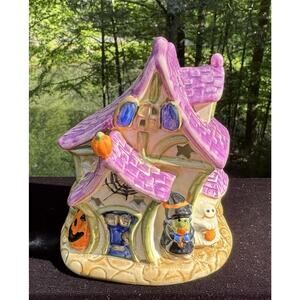 Halloween Luminary - Vintage - Haunted House w/no flame light